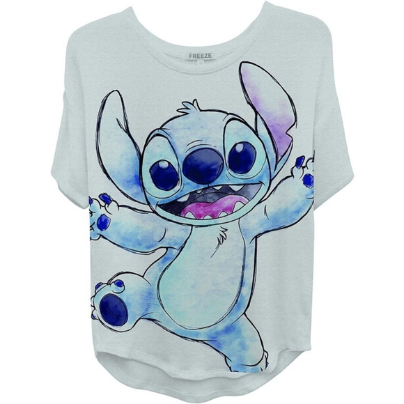 SOLD | DISNEY Lilo And Stitch Casual Girls Junior XXL Gray Tee - Picture 8 of 8